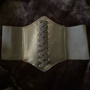 Corset black waist cinching belt